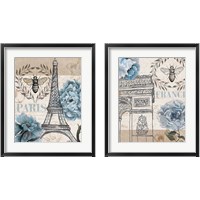 Framed 'Paris Bee 2 Piece Framed Art Print Set' border=