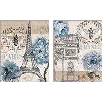 Framed 'Paris Bee 2 Piece Art Print Set' border=