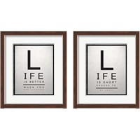 Framed 'Inspirational Eye Chart 2 Piece Framed Art Print Set' border=