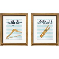 Framed 'Laundry Lounge 2 Piece Framed Art Print Set' border=
