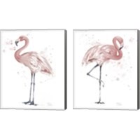 Framed Flamingo Stand 2 Piece Canvas Print Set