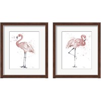 Framed Flamingo Stand 2 Piece Framed Art Print Set