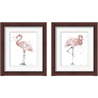 Framed Flamingo Stand 2 Piece Framed Art Print Set