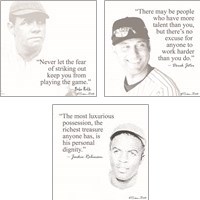 Framed Baseball Greats 3 Piece Art Print Set