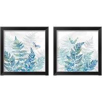 Framed Indigo Ferns 2 Piece Framed Art Print Set