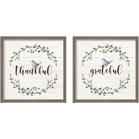 Framed 'Inspiration Wreath 2 Piece Framed Art Print Set' border=