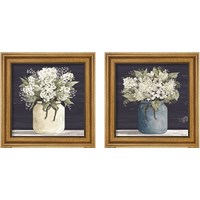 Framed White Flowers 2 Piece Framed Art Print Set