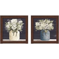 Framed White Flowers 2 Piece Framed Art Print Set