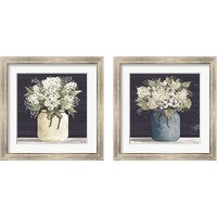Framed White Flowers 2 Piece Framed Art Print Set