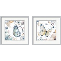 Framed 'Butterfly Beauty 2 Piece Framed Art Print Set' border=