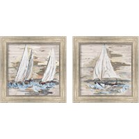 Framed 'Rough Sailing 2 Piece Framed Art Print Set' border=