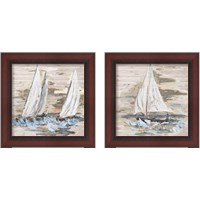 Framed 'Rough Sailing 2 Piece Framed Art Print Set' border=