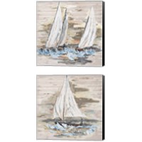 Framed 'Rough Sailing 2 Piece Canvas Print Set' border=