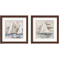 Framed 'Rough Sailing 2 Piece Framed Art Print Set' border=