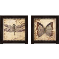 Framed 'Butterfly 2 Piece Framed Art Print Set' border=