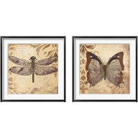 Framed 'Butterfly 2 Piece Framed Art Print Set' border=