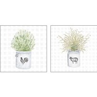 Framed Farm Herbs 2 Piece Art Print Set