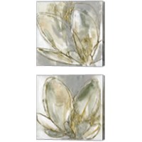 Framed 'Blooming Gold 2 Piece Canvas Print Set' border=