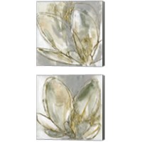 Framed 'Blooming Gold 2 Piece Canvas Print Set' border=