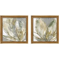 Framed 'Blooming Gold 2 Piece Framed Art Print Set' border=