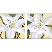 Framed 'White Lily 2 Piece Art Print Set' border=