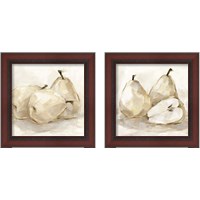 Framed 'White Pear Study 2 Piece Framed Art Print Set' border=