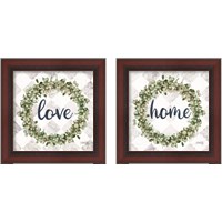 Framed Eucalyptus Wreath 2 Piece Framed Art Print Set