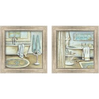 Framed 'Soft Bath 2 Piece Framed Art Print Set' border=