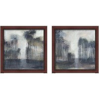 Framed 'Illuminated Treeline 2 Piece Framed Art Print Set' border=