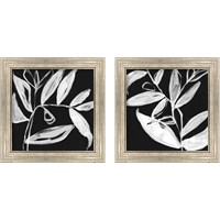 Framed Quirky White Leaves 2 Piece Framed Art Print Set