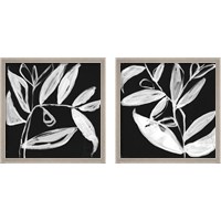 Framed Quirky White Leaves 2 Piece Framed Art Print Set