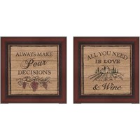 Framed 'Sweet Vines 2 Piece Framed Art Print Set' border=