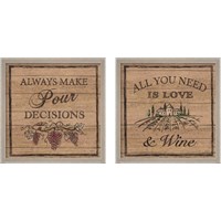 Framed 'Sweet Vines 2 Piece Framed Art Print Set' border=