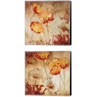 Framed 'Poppy Heat 2 Piece Canvas Print Set' border=