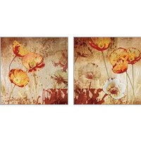 Framed Poppy Heat 2 Piece Art Print Set