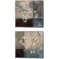 Framed 'Abstract & Natural Elements 2 Piece Canvas Print Set' border=