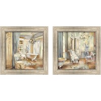 Framed 'Boudoir Bath Gray 2 Piece Framed Art Print Set' border=