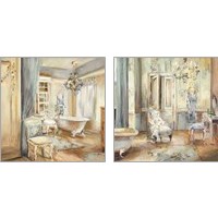 Framed Boudoir Bath Gray 2 Piece Art Print Set