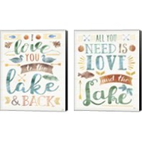 Framed Lake Love 2 Piece Canvas Print Set