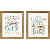 Framed Lake Love 2 Piece Framed Art Print Set
