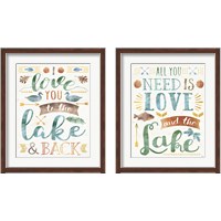 Framed Lake Love 2 Piece Framed Art Print Set