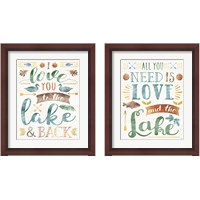 Framed Lake Love 2 Piece Framed Art Print Set