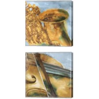 Framed Musical Instrument 2 Piece Canvas Print Set