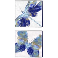 Framed Blue Insect 2 Piece Canvas Print Set
