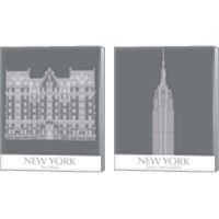 Framed New York Landmark 2 Piece Canvas Print Set
