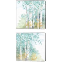 Framed 'Natures Leaves 2 Piece Canvas Print Set' border=