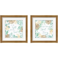 Framed 'Natures Leaves 2 Piece Framed Art Print Set' border=