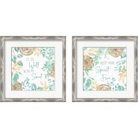 Framed 'Natures Leaves 2 Piece Framed Art Print Set' border=