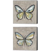 Framed Graphic Spring Butterfly 2 Piece Canvas Print Set