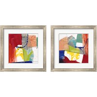 Framed 'Bright Composition 2 Piece Framed Art Print Set' border=